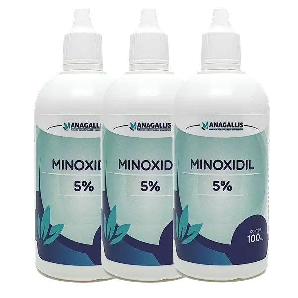 Kit Minoxidil 5% 3 Unidades 100ml