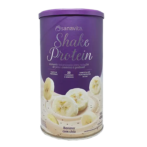 Shake Protein Banana Com Chia 450g Sanavita